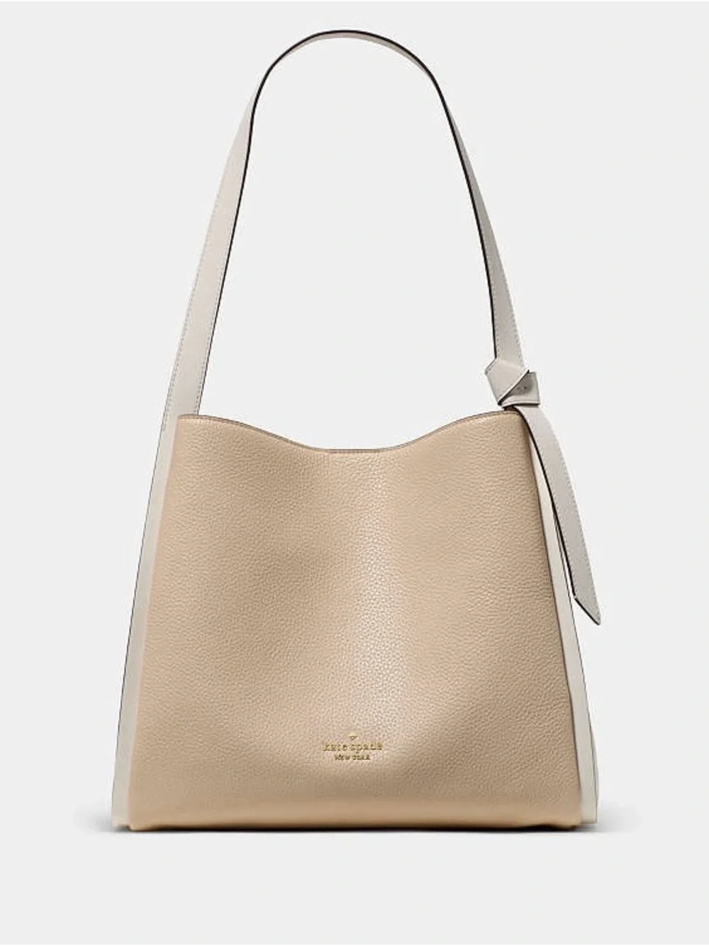 Kate Spade Knott Colorblocked Large Shoulder Bag Light Cream Multi